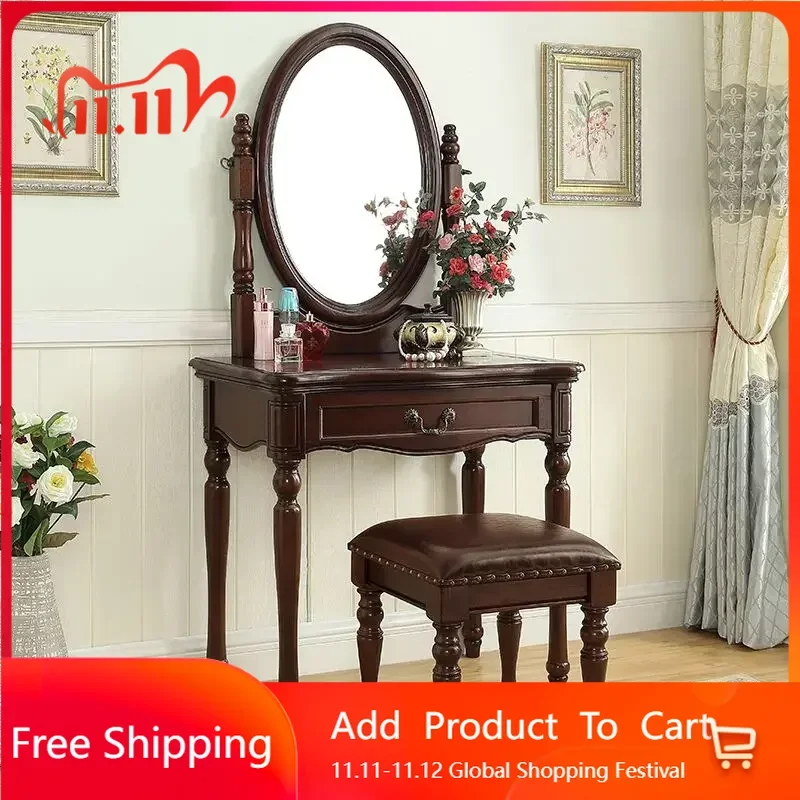 

Postmodern Wood Vanity Table Storage Full Set Space Saving Bedroom Dresser Drawers Bedroom Mesa De Maquillaje Home Furniture