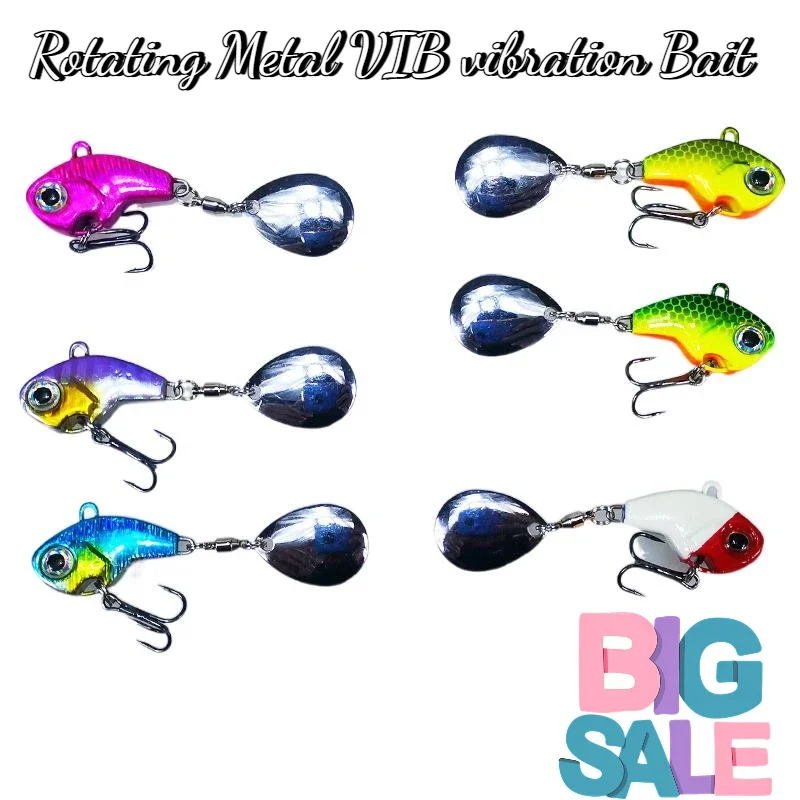 

7g 10g 14g 21gRotating Metal VIB Vibration Bait Spinner Spoon Fishing Lures Jigs Trout Winter Fishing Hard Baits Tackle Pesca