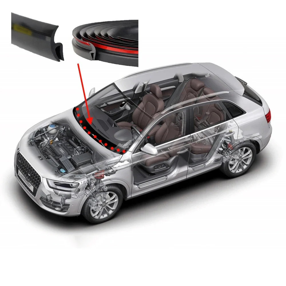 1.7m Universal Car Front Windshield Moulding Seal Strip