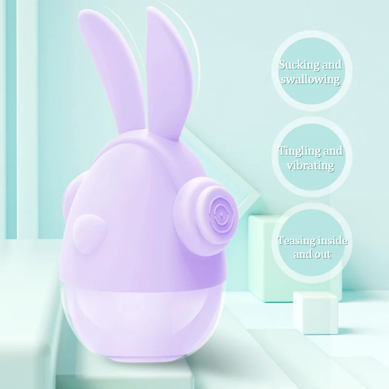 Portable mini rabbit sucking vibrator 7 frequency G-spot clitoral stimulation USB charging waterproof sex toys for woman