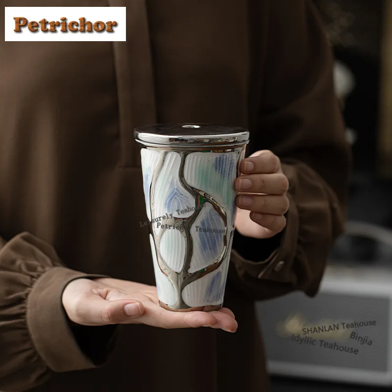 

300 мл градиентная рампа, креативная текстура, керамическая кофейная кружка, чашка для горячего шоколада, кружка для послеобеденного чая, кофейный горшок для молока, офисная чашка для воды