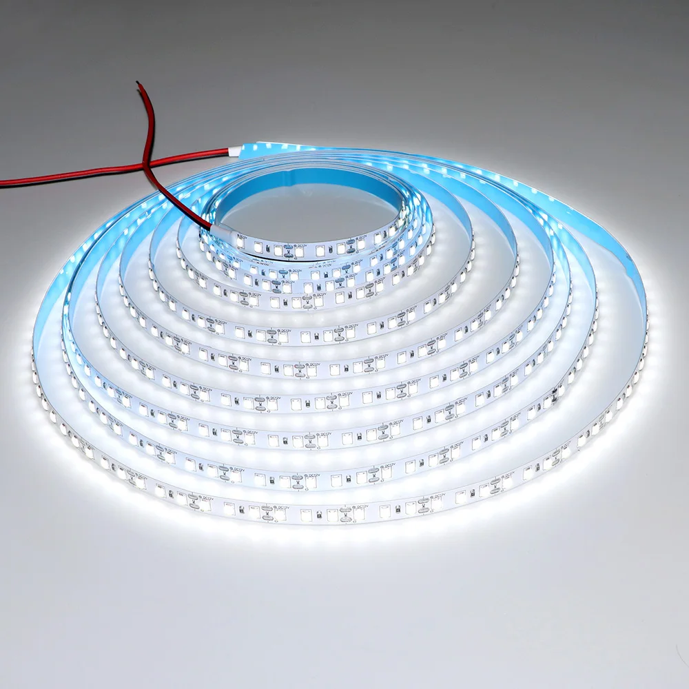 DC 12V LED Strip Light SMD 2835 6000K 3000K Warm Cold Natural White Stripe Flexible Tape Lamp 120LEDs/m 8mm PCB Linear Lighting