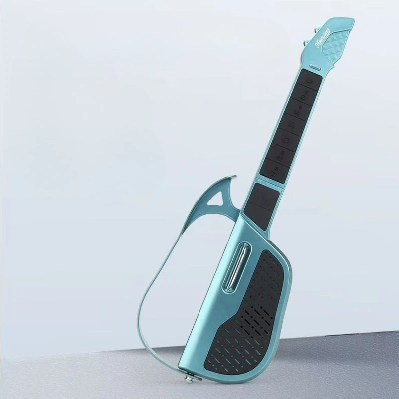 Foldable Electric Stringless Guitar with Auto Chord, Portable Beginner Practice Kids Student Musical Instrument Toy Gift