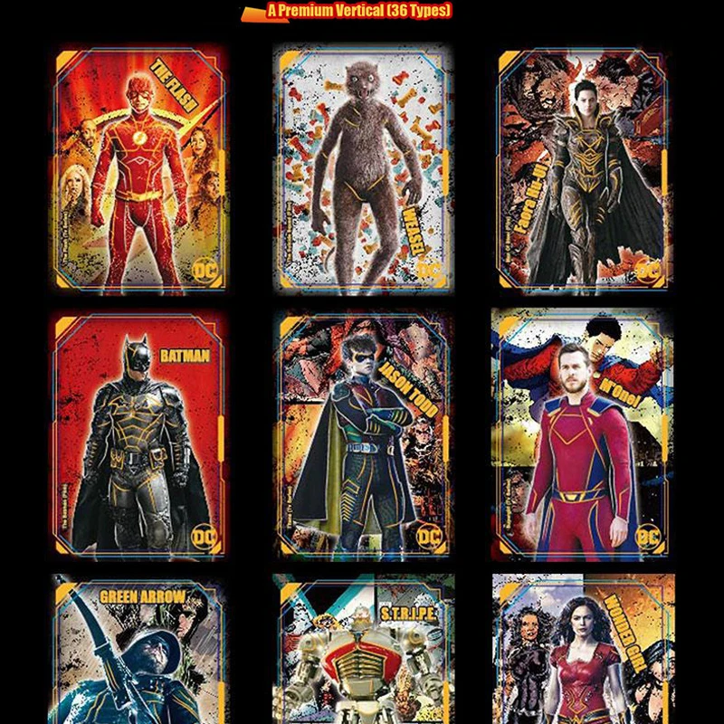 DC Movie Series Justice League Peripheral Superman Rare S Cards Marvel The Avengers Booster Box Kids Christmas Birthday Gift Toy