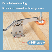 A93Z Foot Clamping Clamps 2Xtoggle Latches For Woodworking Push Pull Quick-Release Heavy Duty Lacing Workbench Clamp