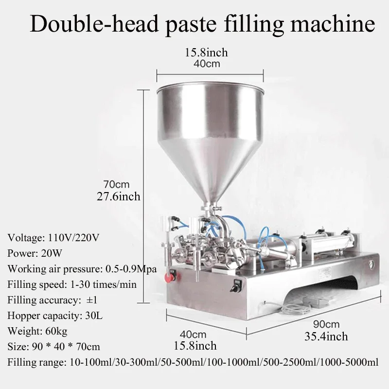 Commercial Weighing Type Honey Filling Machine Gear Pump Automatic Viscous Liquid Paste Filler Machines