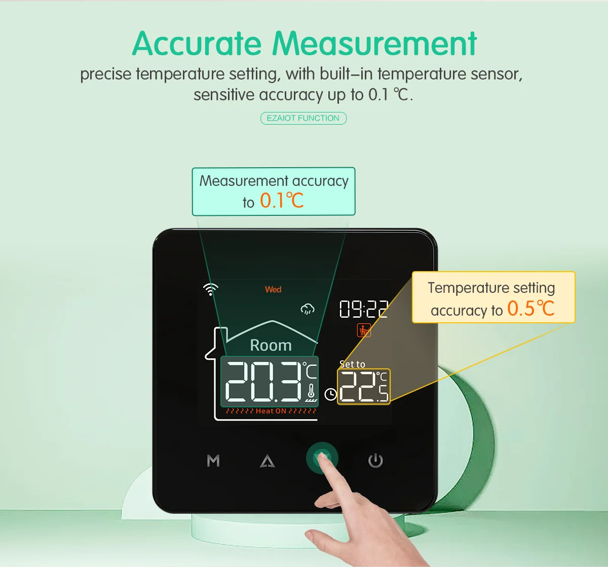 Tuya WiFi Smart Thermostat, Ferngesteuerter Temperaturregler, Sprachsteuerung für Google Home, Alexa, Alice, 16A Elektrische Fußbodenheizung, 3A Wasserheizung, Gasboiler-Thermostat – Detail 7