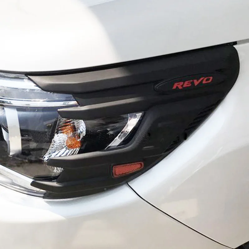 For Toyota Hilux Headlight Decoration Lamp Hoods Head Light Cover Hilux REVO 2015-2021 ABS Body Parts Auto Accessories view 4
