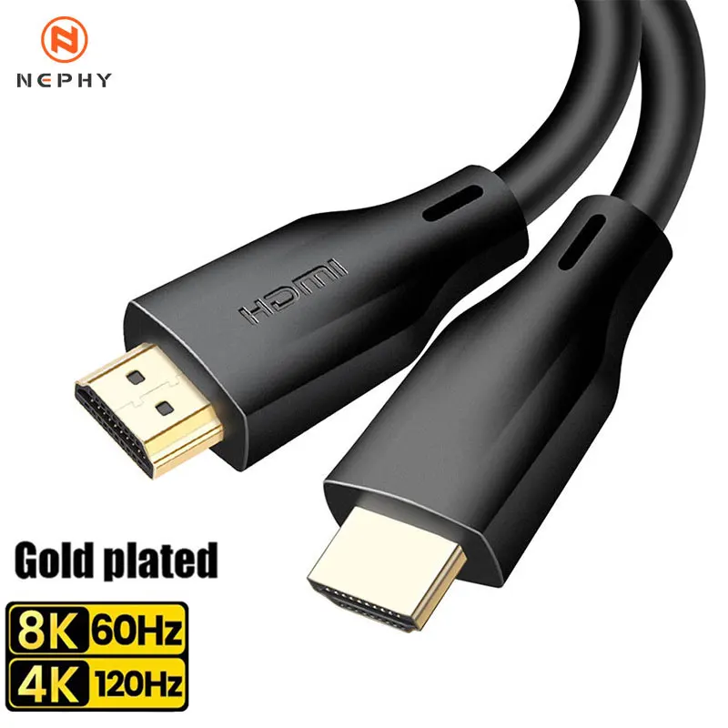 8k HDMI-kompatible 3,0-Kabel-Videokabel vergoldeter Stecker 2. 0 8k 60Hz 3D-Kabel für Monitor TV-Box Splitter Switcher ps4 3m 5m