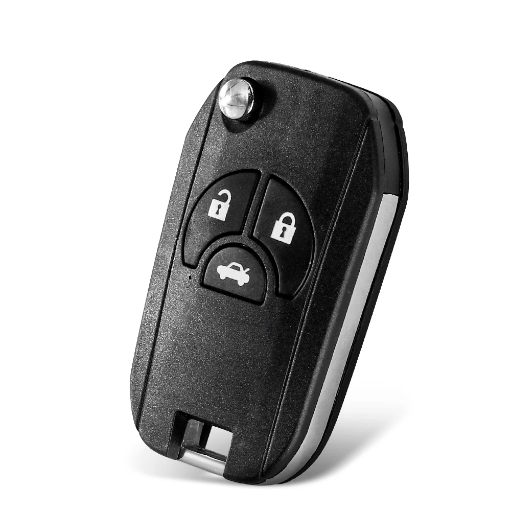 KEYYOU Modified Version Folding Car Key Case For Nissan Sylphy Cube Juke Rogue Micra Qashqai Altima Maxima Sentra Versa