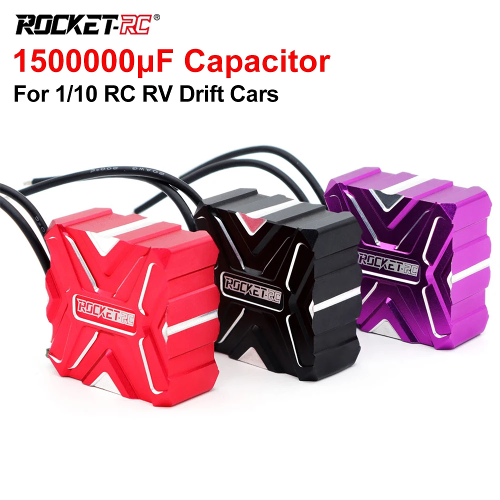 ROCKET-RC Metal Capacitor 1500000μF Capacity 300mΩ Resistance 0~9.0V Withstanding Voltage A1 Version For  1/10 RC RV Drift Cars