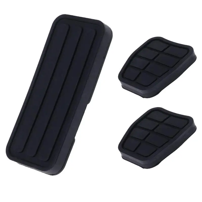 Car Pedal Protective Cover Bags 3 Pieces Rubber Replacement For Manual Transmission Black Clutches Replacing Cover For Driving