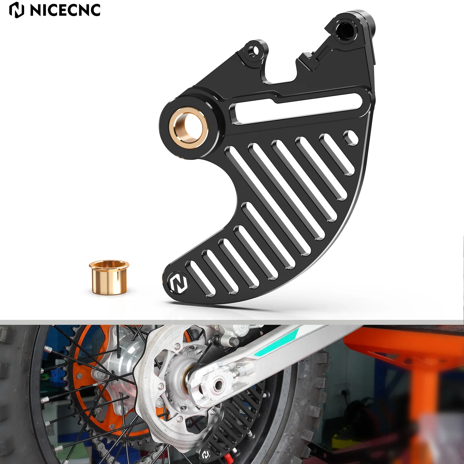 For 2024 KTM EXC 300 TPi 6D XCW XCFW EXCF 500 450 400 350 300 250 200 150 125 SX XC 2004-2024 CNC Rear Brake Disc Guard Cover