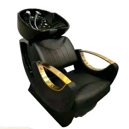 Backwash Ceramic Shampoo Chair And Bowl Hair Washing Chair Station Spa Salon Beauty Bowls Shampoo Chair Head Spa Bed