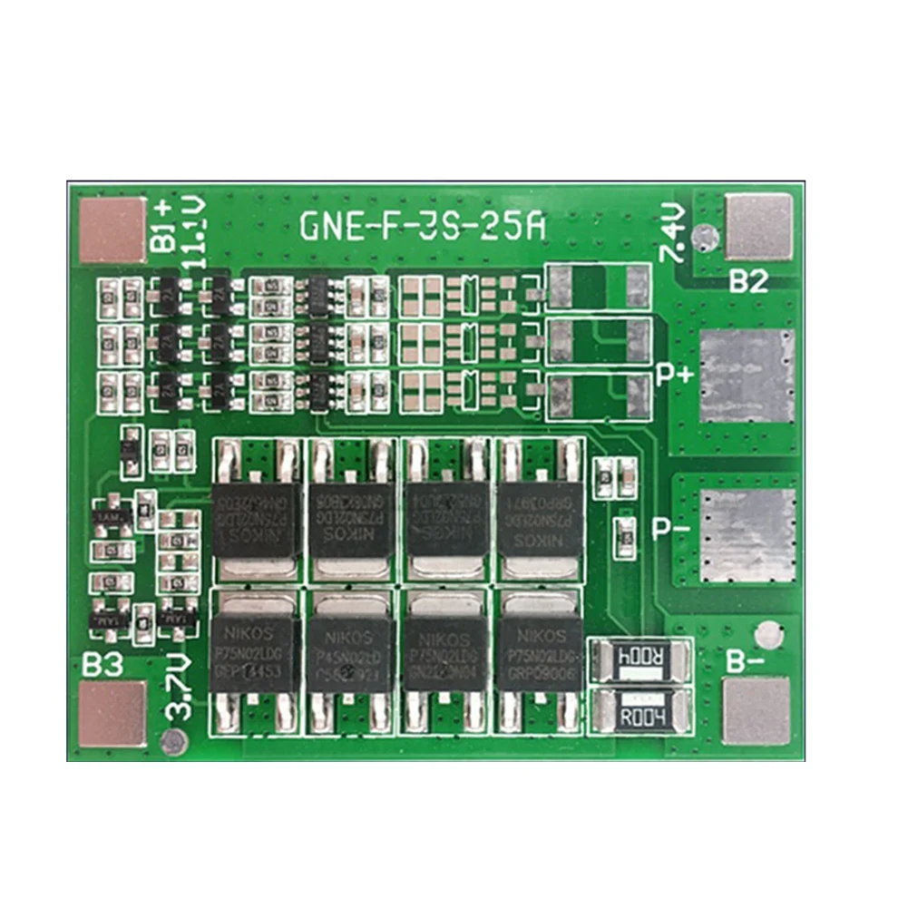 Delicate Texture-1 PCS Protection Board BMS Lithium Battery 3S 12V 25A With Power Battery Enhance PCB Protection Board