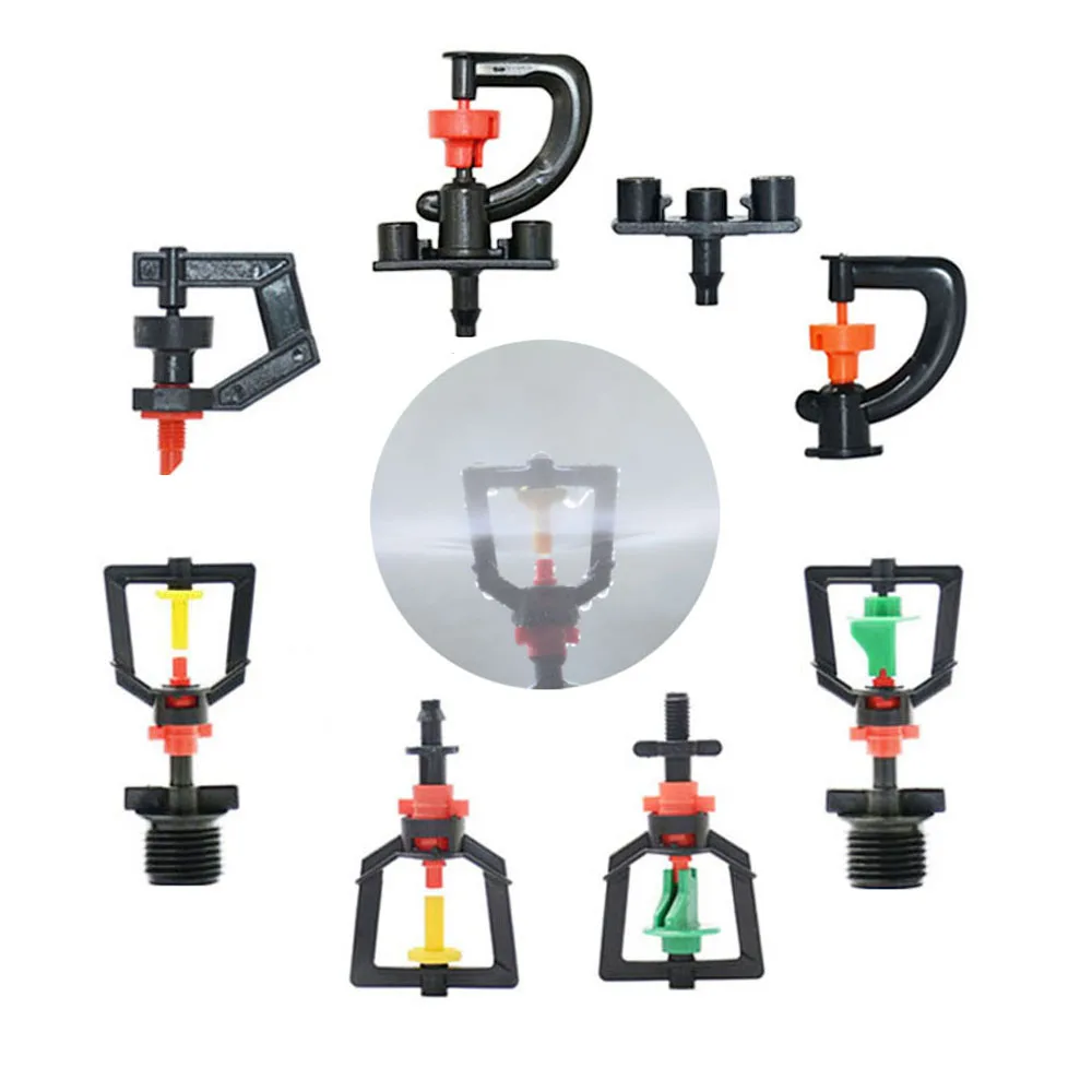 Garden Greenhouse 360 Refraction Micro Nozzle Sprinklers Garden Drip Irrigation System Misting System Hanging Humidifier Sprayer