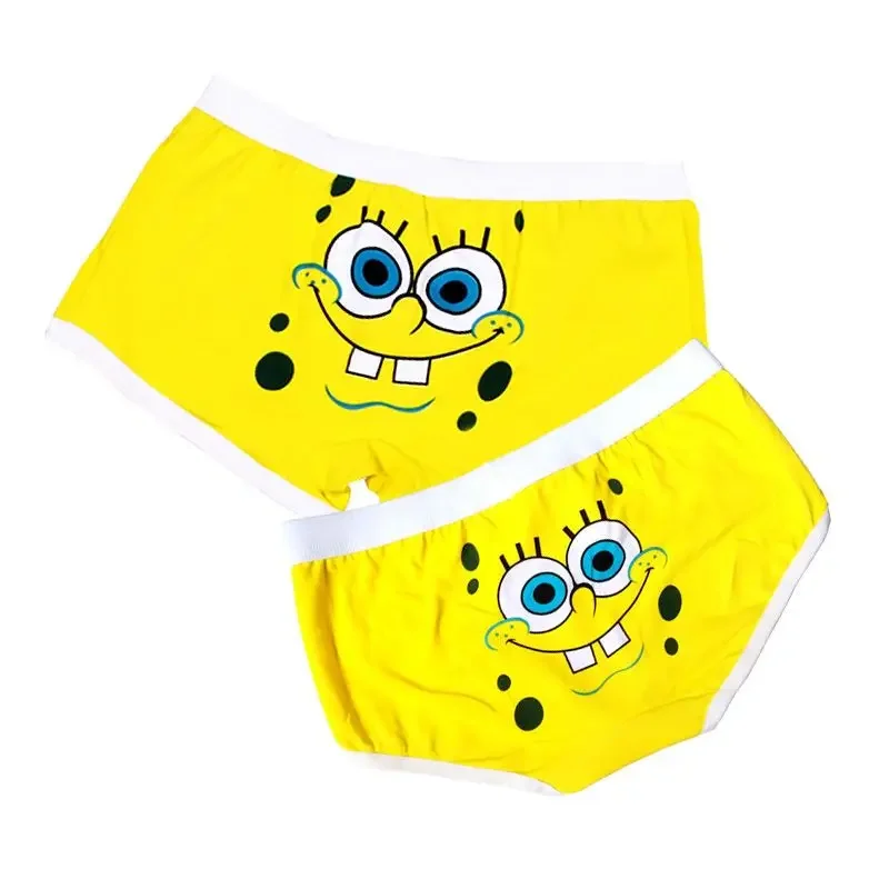 Hot SpongeBob Panties Cotton Underpants Sexy Panties for Women Men Briefs Comfortable Couple Shorts U Convex Pouch Plus L-2XL