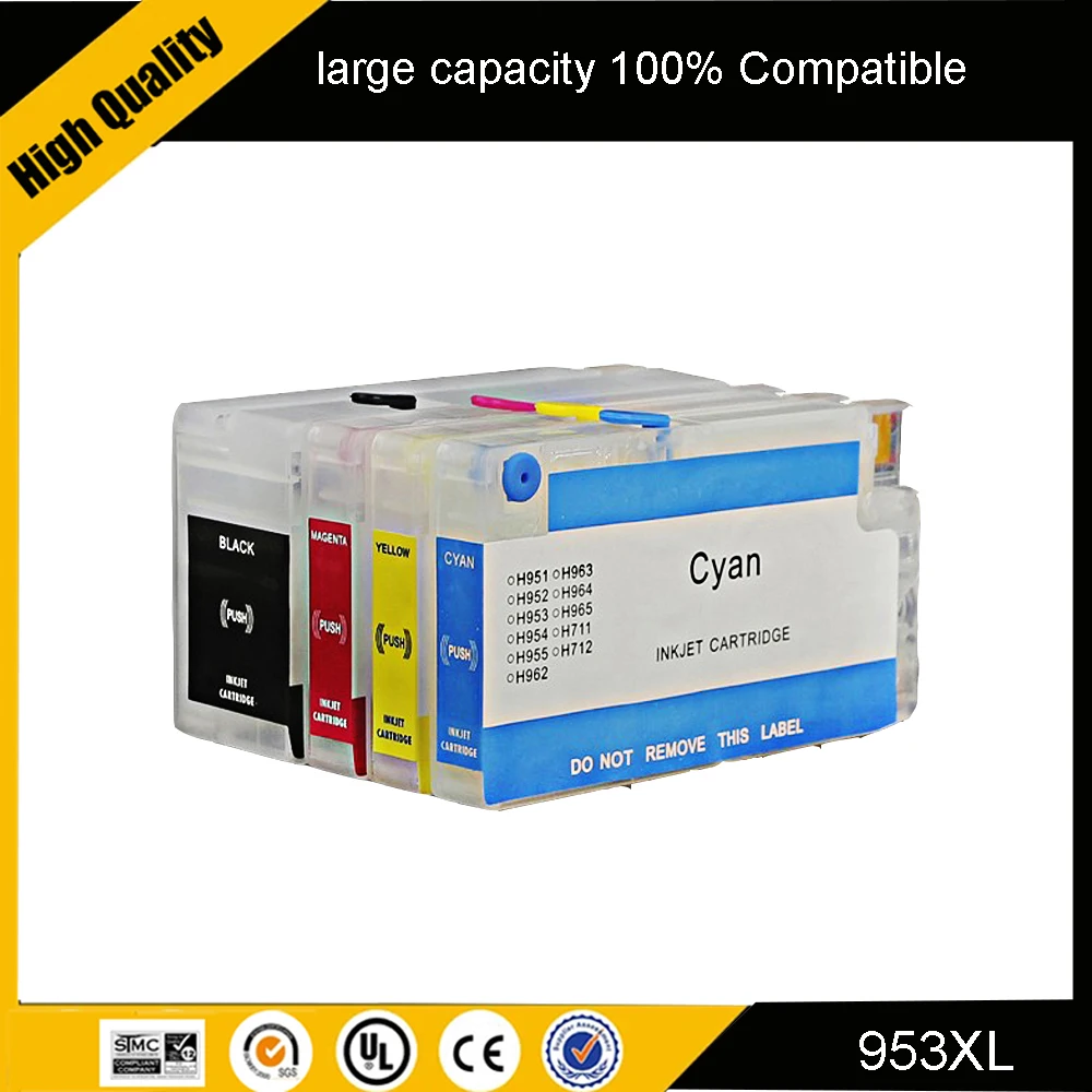 

952XL 953XL 954XL 955XL Refillable Reset chip Ink Cartridge For HP Officejet Pro 7720 7730 7740 8210 8218 8710 8715 8720 8730