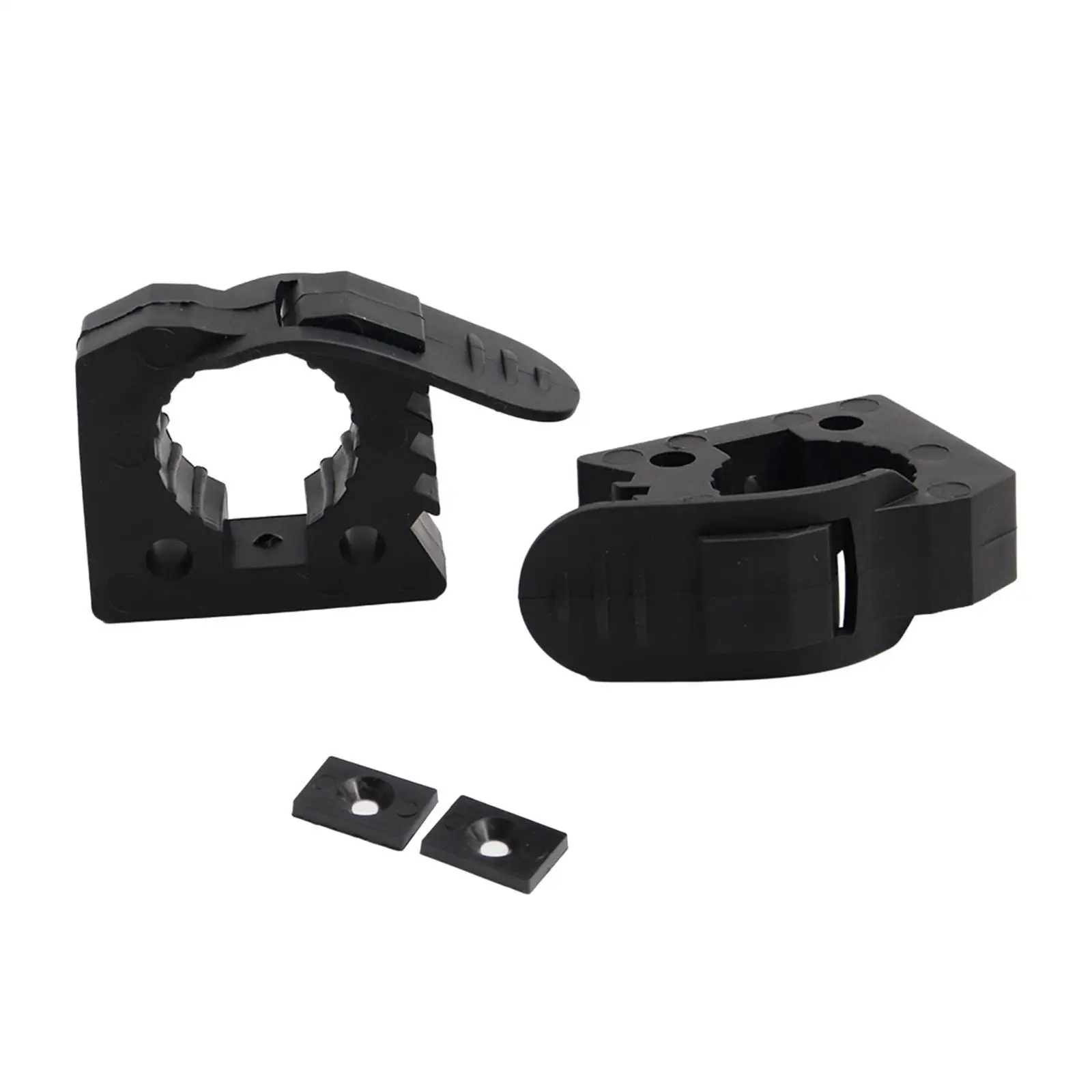 2Pcs Generic Quick Release Clamp Mount Professional Sturdy Easy Installation Rubber Clamp Mount Black for Truck Van Vehicle