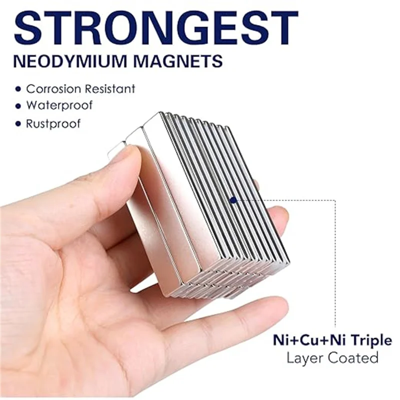 30x10x3/40x10x3/50x10x3/60x10x3mm Rectangular Magnet Perfect for Tool Library, Workshop Organization, and Precision Application