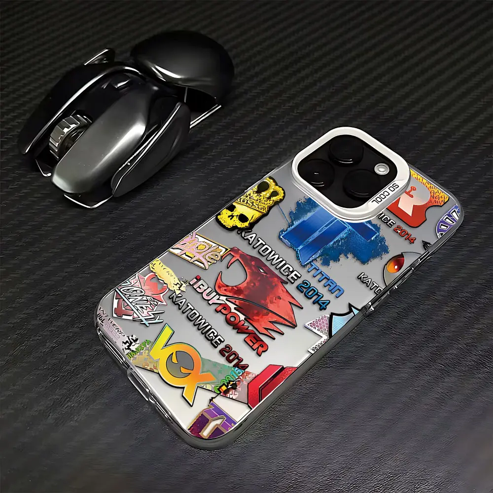 CS GO Titans Label Counter Strike Phone Case For iPhone 16 15 14 13 12 11 Pro Max X XR XSMAX 8 7 Plus Candy Matte Back Cover