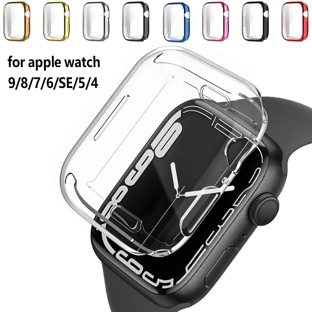 Soft TPU screen protector 42MM38MM iWatch SE/6/5/4 44MM 40MM case 360 degree full set suitable for Apple Watch 8/7 41MM45MM