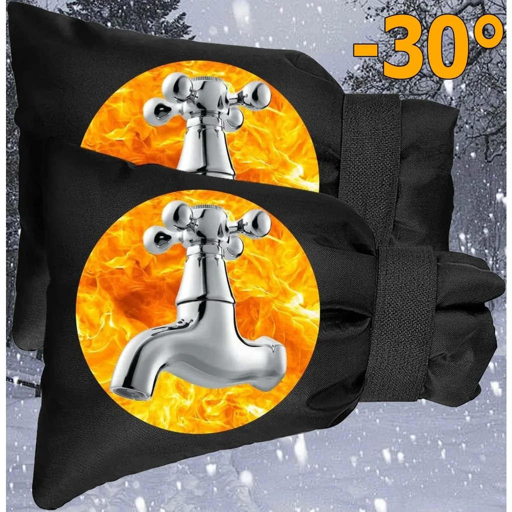 Housse de protection isolante pour robinet d'extérieur, pour robinet de jardin, Anti-gel, réutilisable, pour tuyau, bavoir par temps froid, hiver