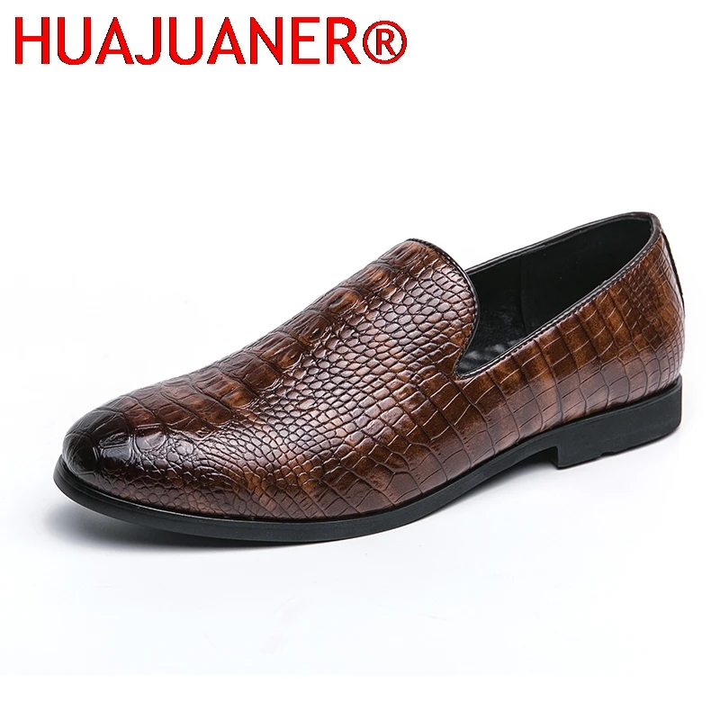 

Casual Leather Mens Slip on Footwear Office Man Formal Shoes Wedding Party Man Dress Shoes Breath Driving Lazy Loafers Moccasins