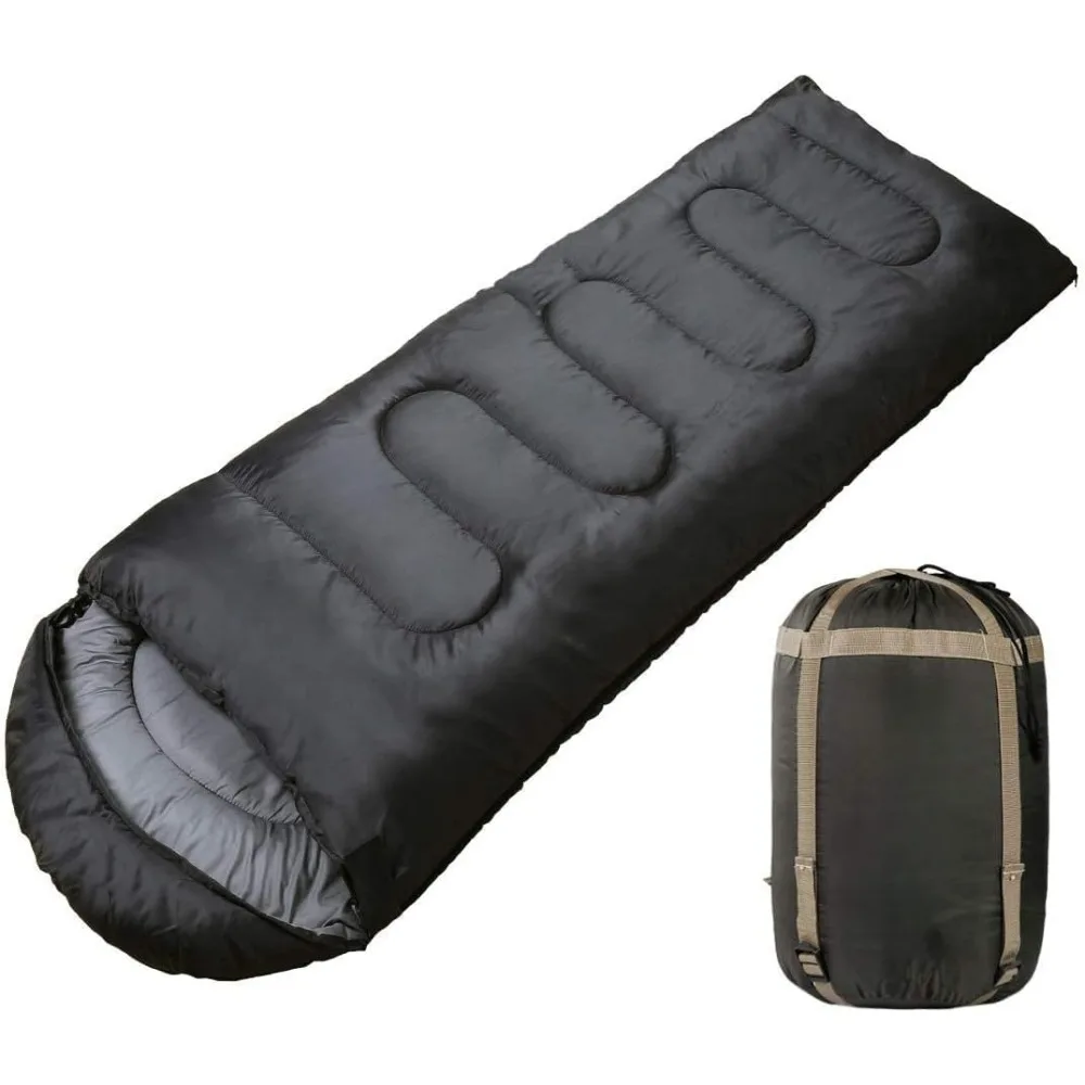 

Sleeping Bag 4Seasons Warm Cold Weather Lightweight with Compression Sack for Adults Kids OutdoorCamping Waterproof Sleeping Bag