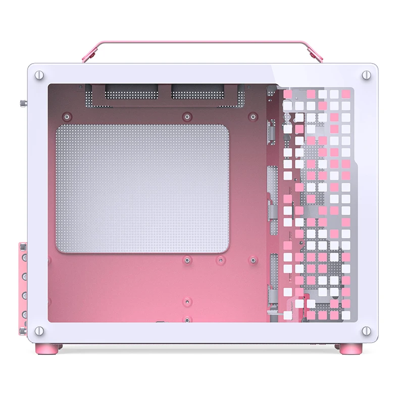 Z20 pink/white tempered glass version m-atx computer case supports