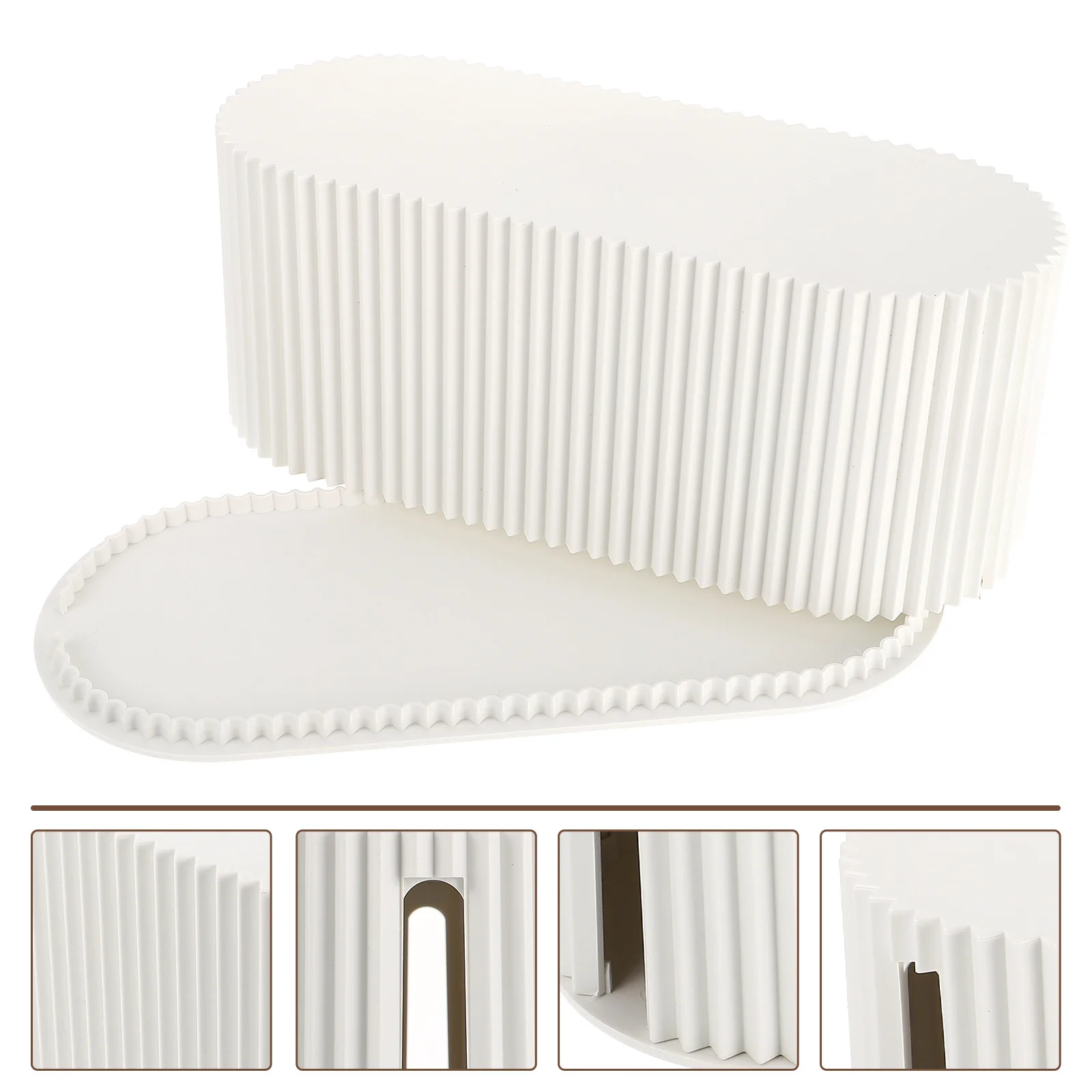 

Desktop Cable Organizer Sturdy Plastic Wire Management Box For Home Kitchen Bathroom Living Room Detachable Cable Storage