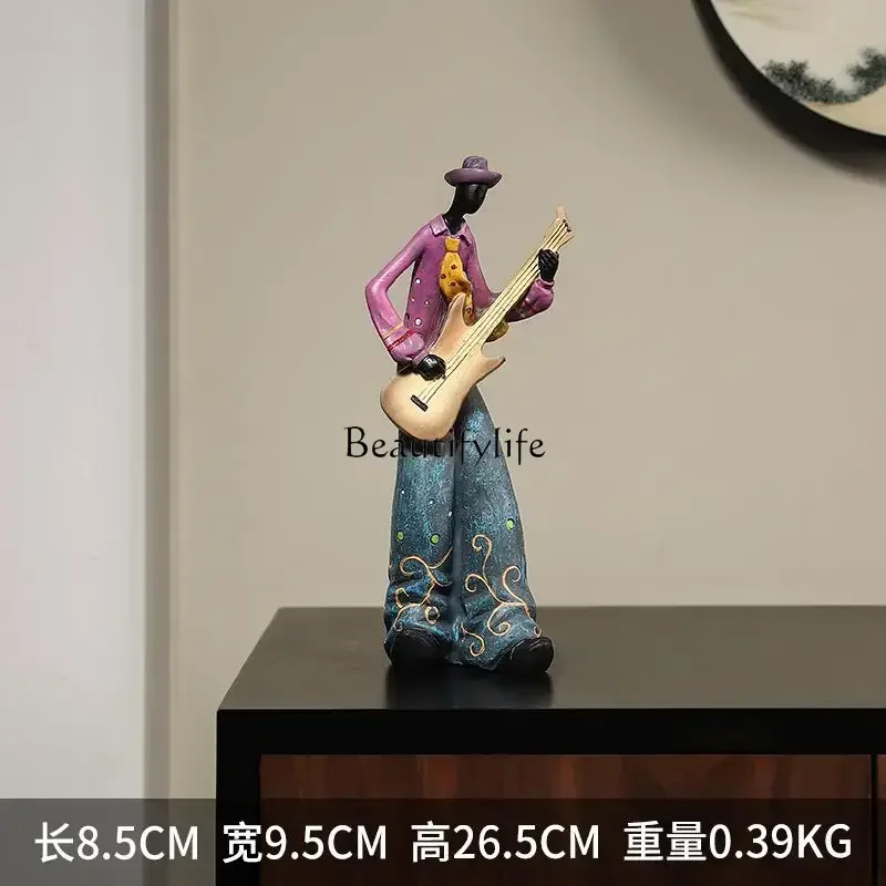 Living Room TV Cabinet Decoration Resin Material Creative Band Character Crafts Study Desk Ornaments Sculpture
