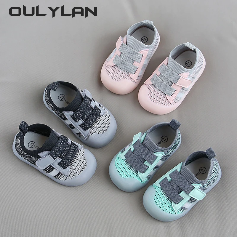 Boys and Girls Sneakers Breathable Knit Mesh Spring Summer 1-3 Year Old Baby Walking Shoes Soft Sole for Children Mesh Shoes