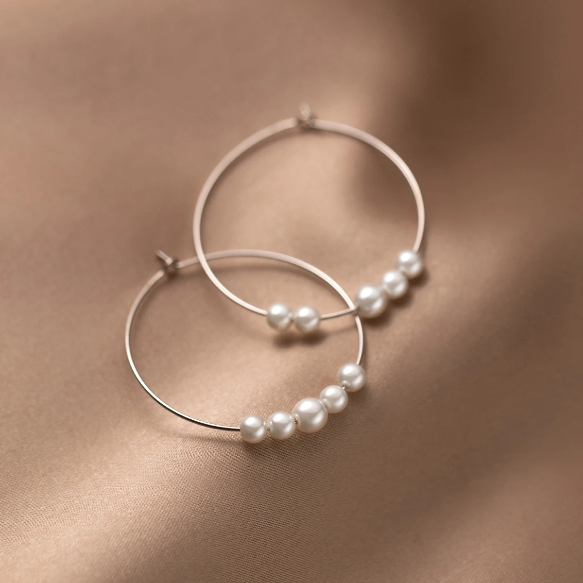 Modian 925 Sterling Silver Big Circle Simple Party Hoop Earrings Fashion Exquisite Fine Buckle Ears For Women Fine Jewelry