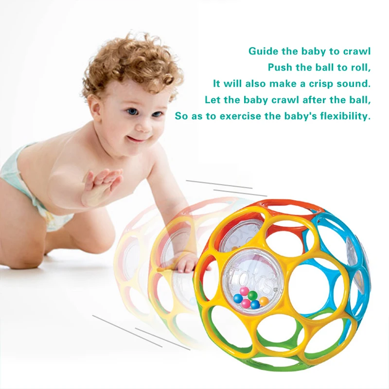 Baby Rattles Soft Hand Bell Grasping Hole Ball Game Newborn Teether Toys Developing Intelligence Educational Toys For Children