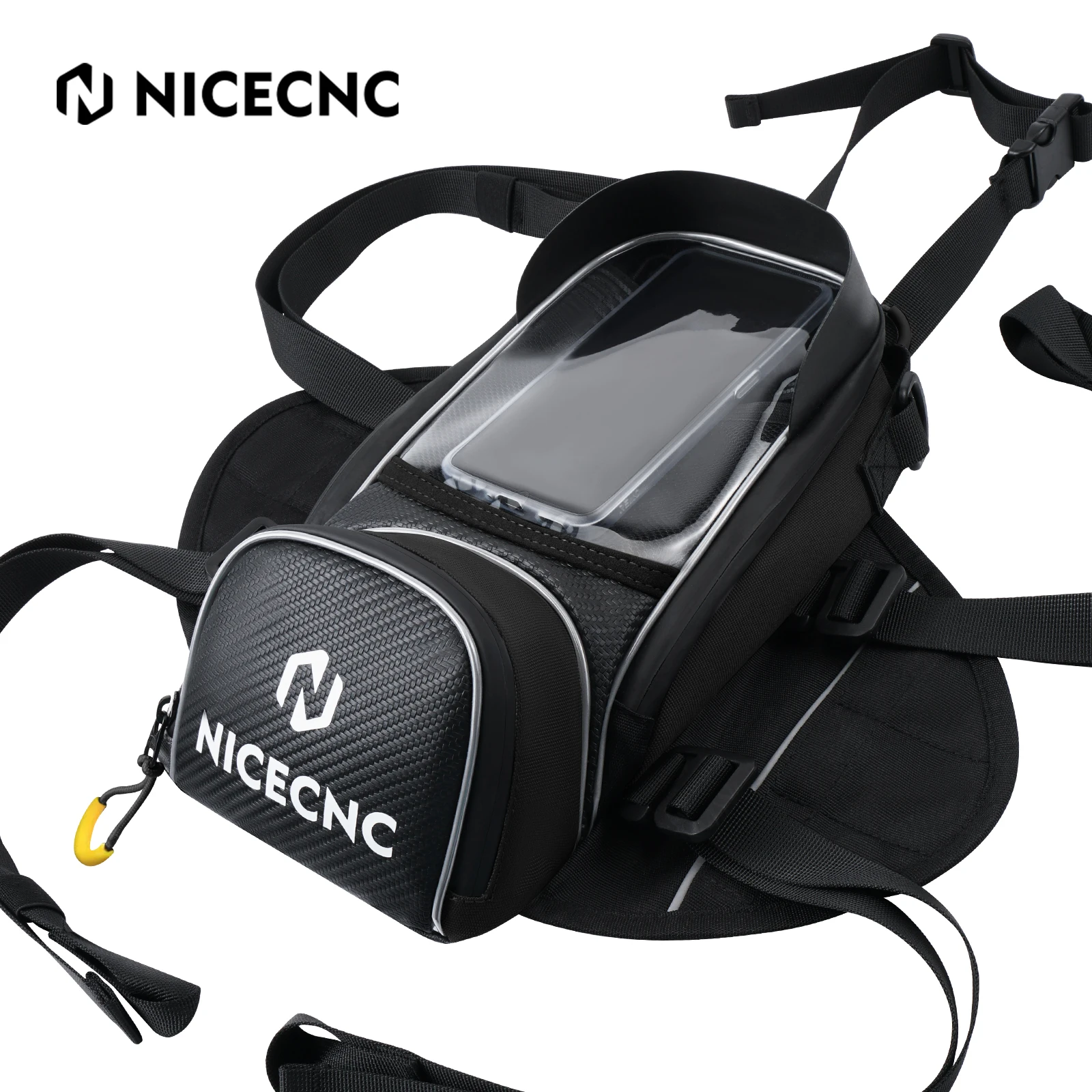 

NICECNC Oil Fuel Tank Motorcycle Bag Waterproof Magnetic Storage Dual Sport Saddlebag for Honda Kawasaki Yamaha Suzuki