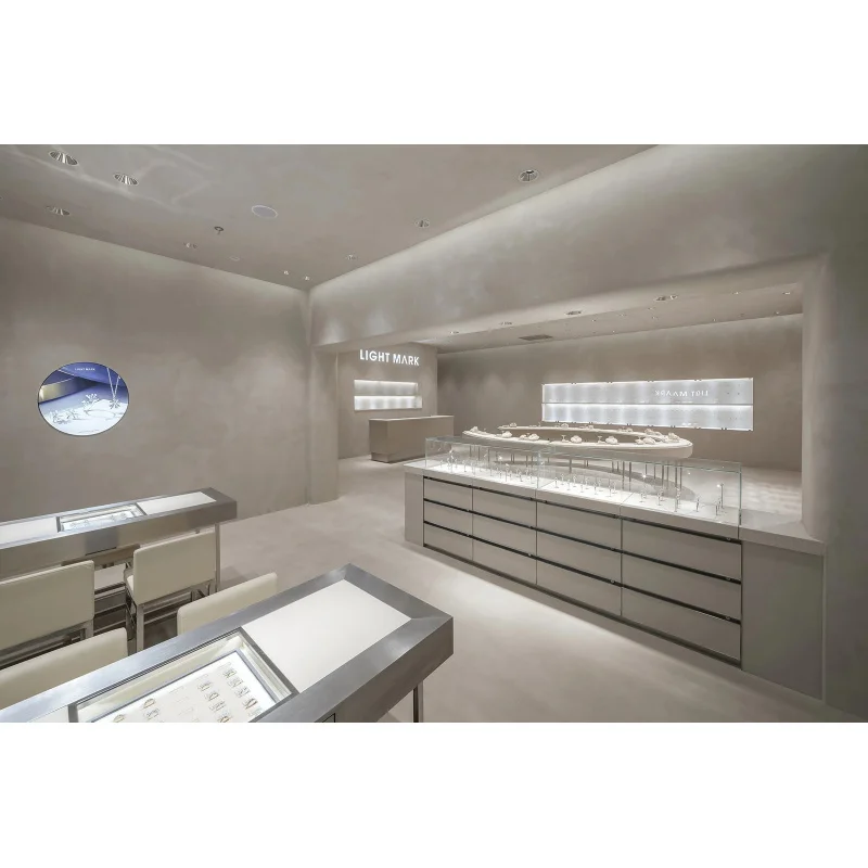 custom.China Supplier OEM Metal Jewelry Display Cabinet with Tempered Glass LED Spotlight Waterproof Customizable Dimensions
