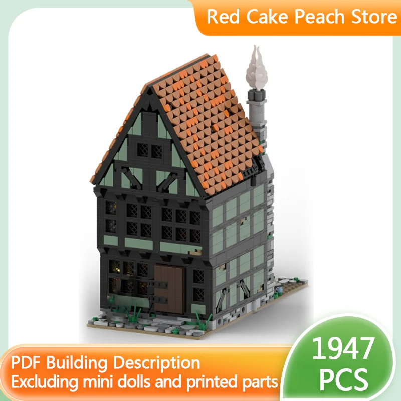 

Конструктор City Street View Model MOC: Средневековый городской дом, модульная технология, развивающая игрушка для детей, подарок на праздник, набор для сборки