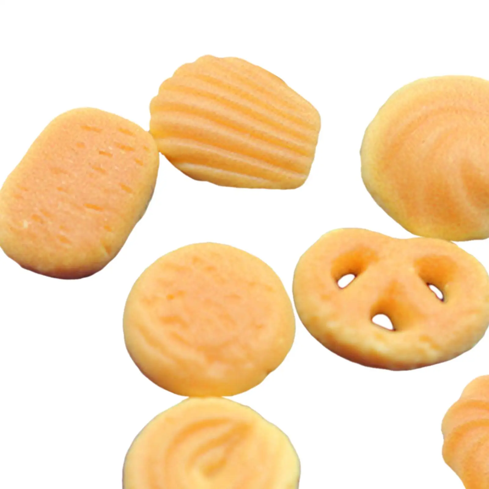 7x حلوى صغيرة بسكويت صغير دمية مصغرة ألعاب المطبخ الكوكيز لبيت الدمى