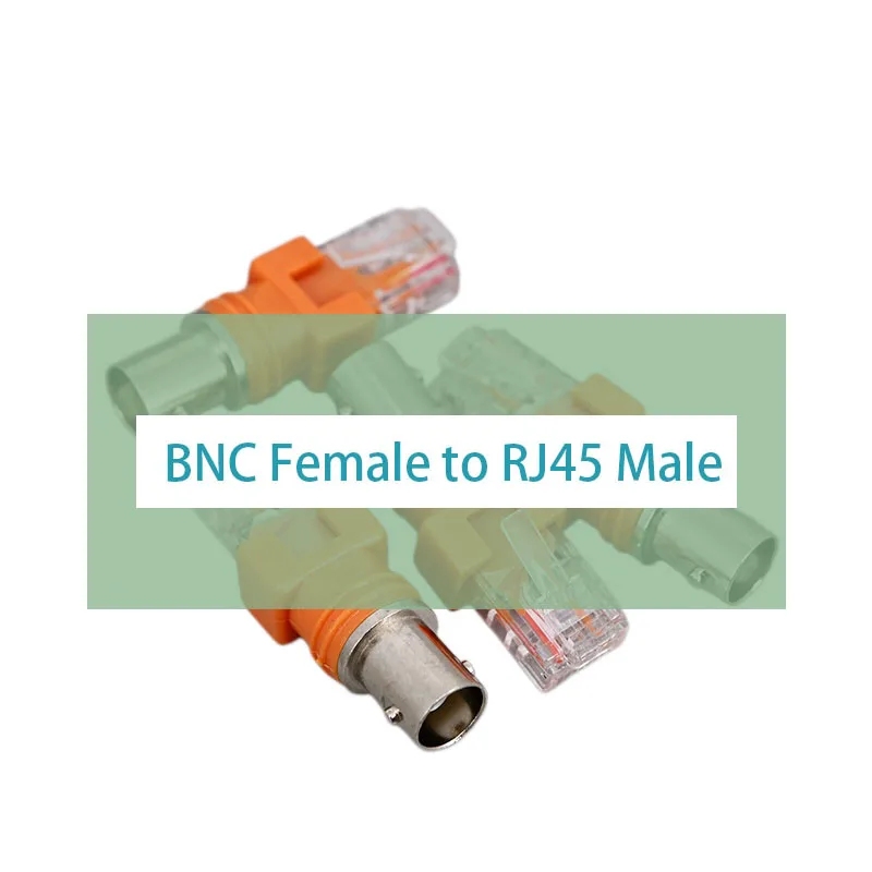 BNC Female to RJ45 Male Coaxial Barrel Adapter Connector Chassis Panel Mount Monitor Accessorie for Analyzer Line Tester W28