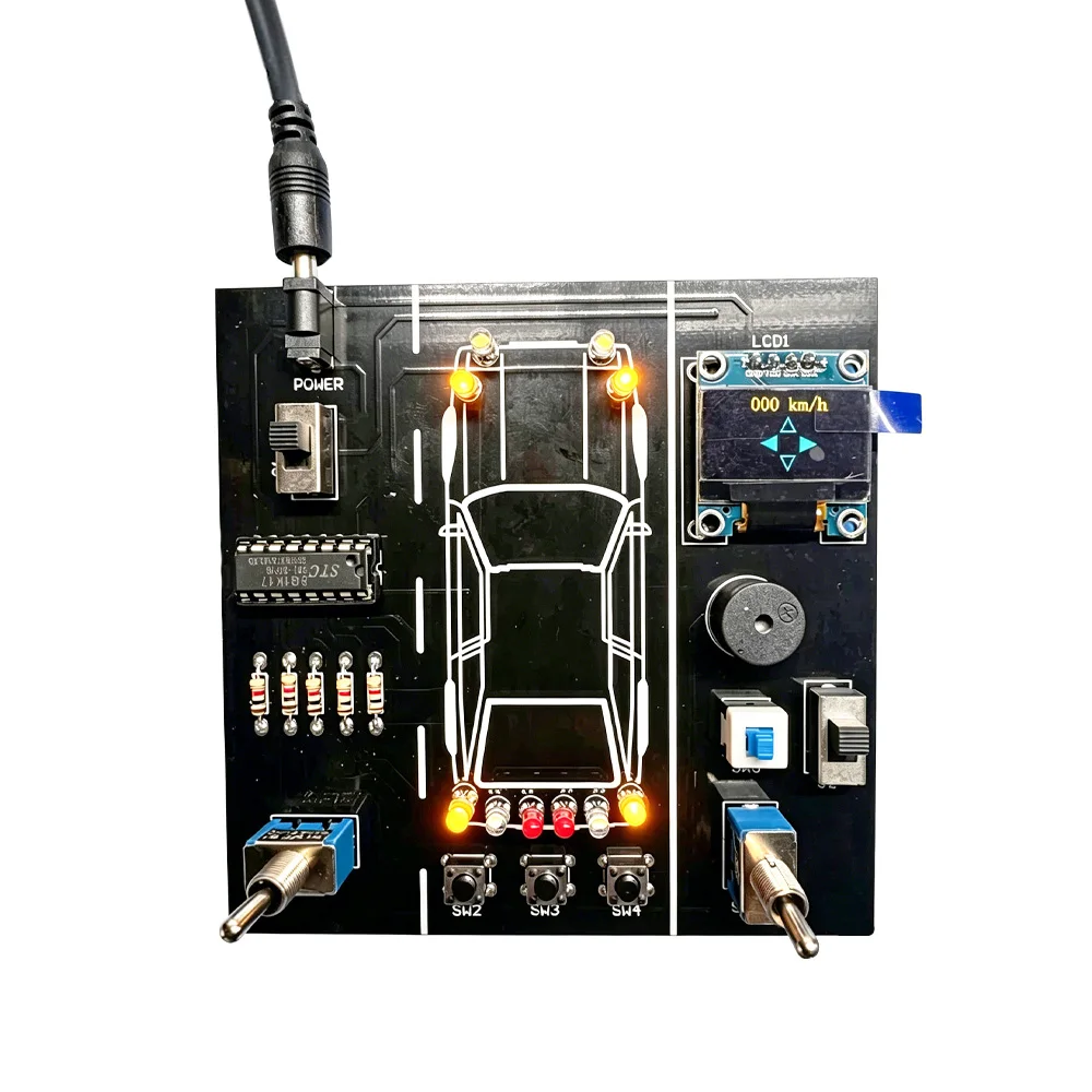 DC 5V Car Driving Simulator Electronic Project DIY Soldering Practice Kit for Students Learn Welding Practice with DIY Parts