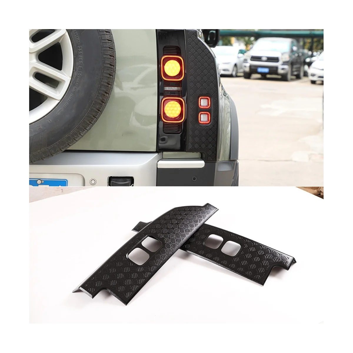 For Land Rover Defender 110 2020-2023 Car Tail Light Indicator Cover Protection Plate Stickers Accessories