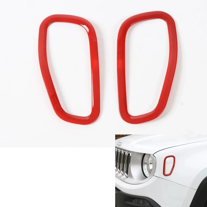 

Front Fog Lights Decoration Cover Frame for Jeep Renegade 2014 2015 2016 ABS Car Stickers Interior Accessories