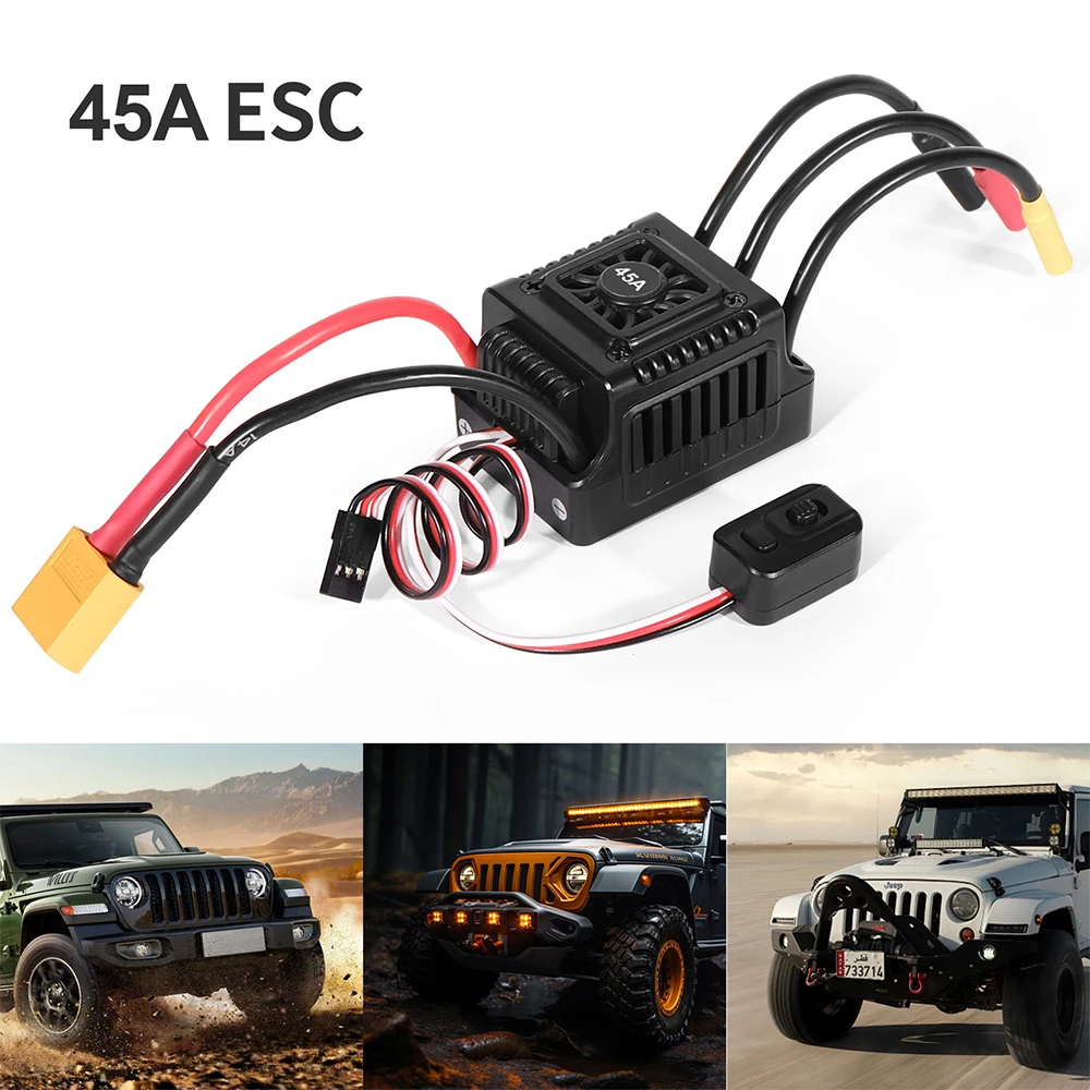 T/XT60 Plug 35A 45A 60A Sensorless Brushless ESC High Quality Brushless Speed Controller Program Card RC ESC for RC Cars Truck