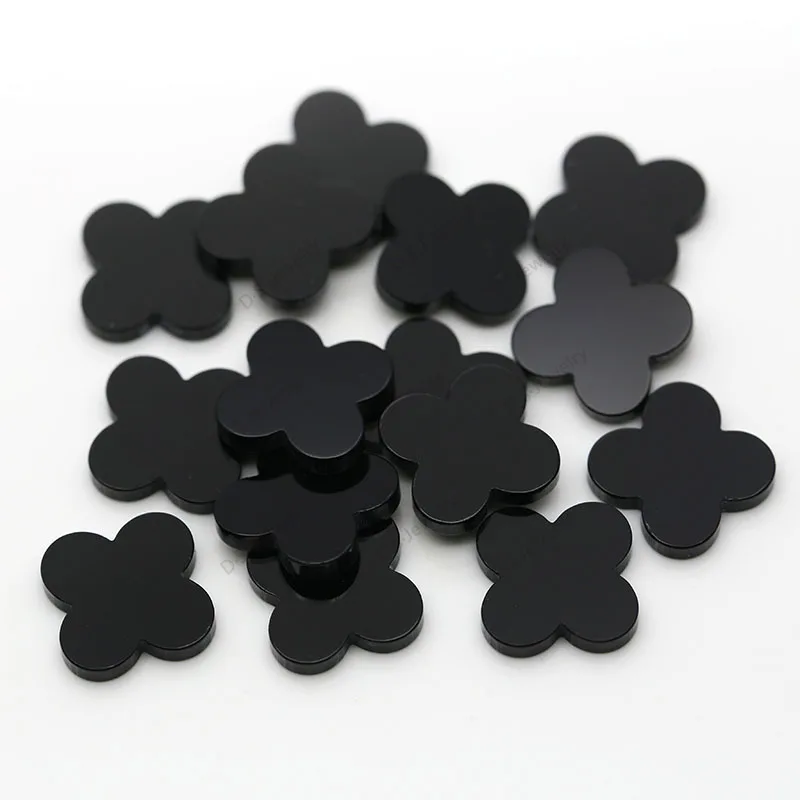 Perles de fleur de cuir chevelu pour pendentif, pierre précieuse d'onyx naturelle, semi-fierté, 4 adt, 6x6mm, 18x18mm, 50 pièces par lot