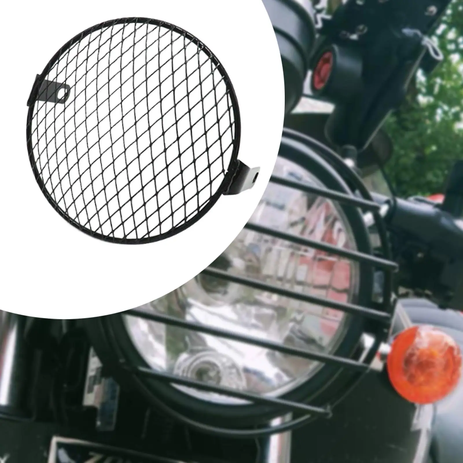 Motorcycle Headlight Mesh Grill Guard Modified Sturdy Easy Installation Headlight Grille Cover for Electric Bicycle