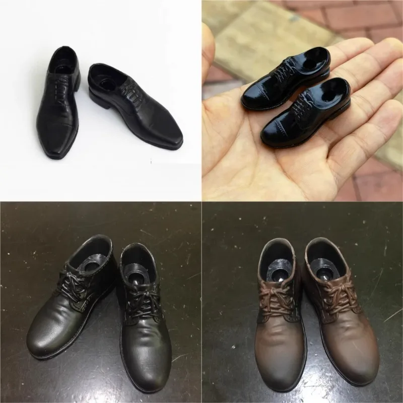 

1/6 Scale Action Figures Sport Solid PU Leather Shoes Boots Model for 12Inch Male Soldier Doll Body Accessories