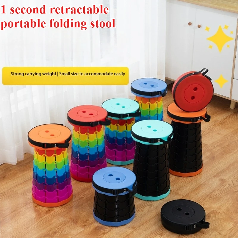 

Upgraded Foldable Stool with Carry Bag Adult Multi-Scene Use Portable Seat for Subway Queuing Outdoor Activities Camping Fishing