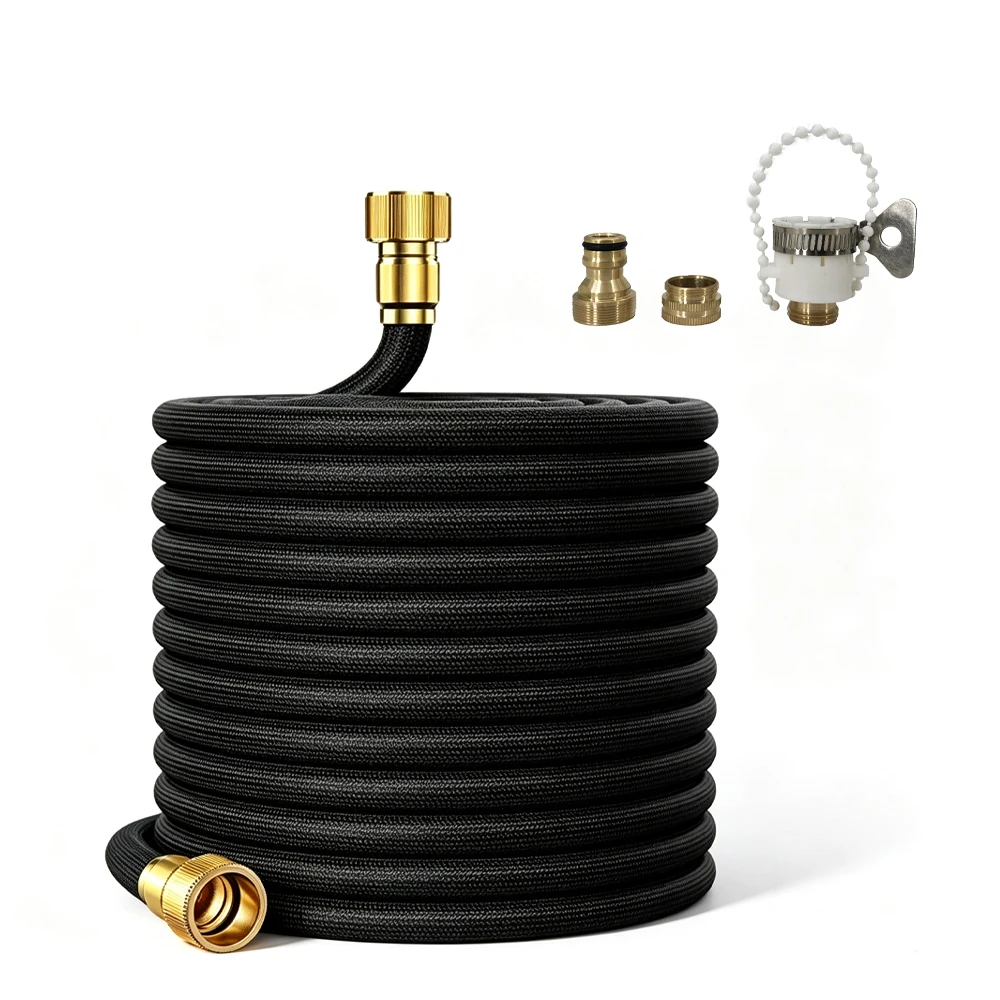 Hot Sale  Expandable HighPressure Magic Hose Flexible Water Pipe HighPressure Spray Gun Hose Garden Watering Tool ﻿25ft-150ft