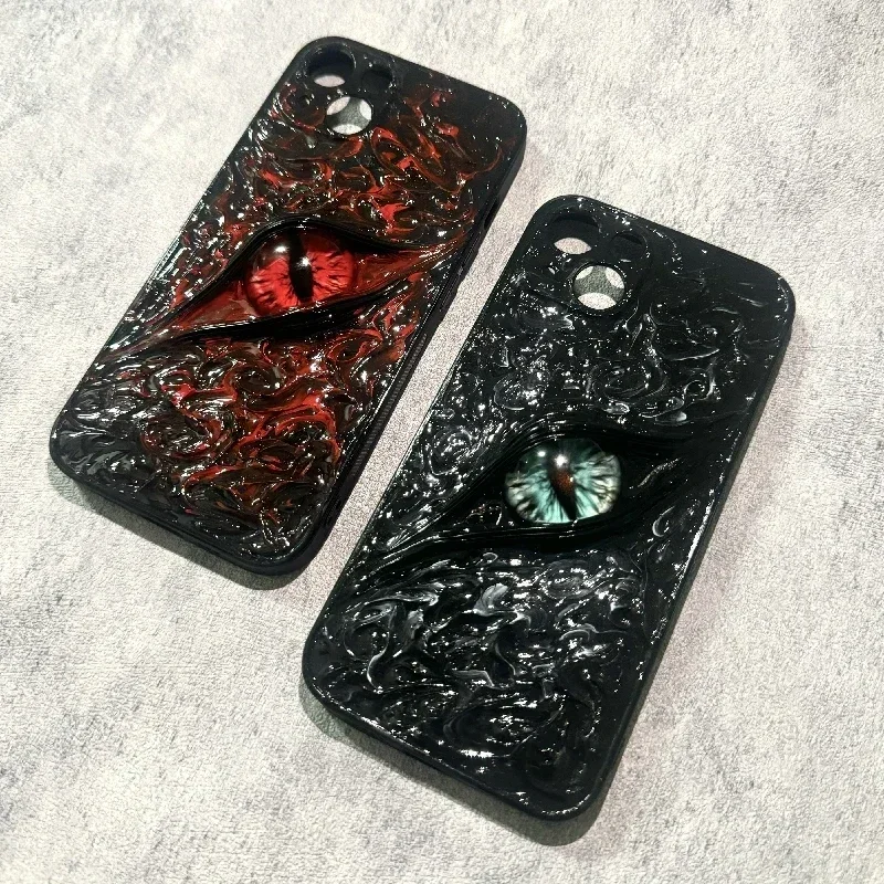 4035 Original Handmade Phone Case 3D Stereoscopic Luminous Cthulhu Customized Horror Gothic Punk Dark Cthulhu Gift Phone Case